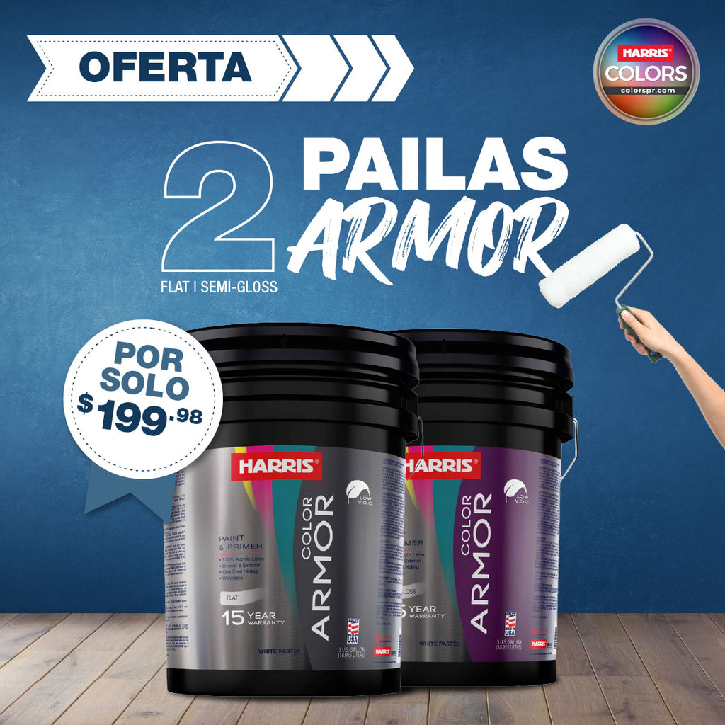 Combo de 2 Pailas de Pintura Armor