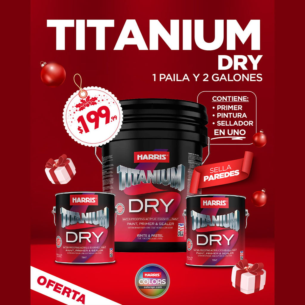 Combo Titanium Dry - 1 Paila y 2 Galones por $199.99
